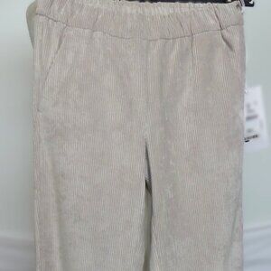 MAC Jeans Chiara Fluid Corduroy Pull On Trouser Pants Beige Sand US Size 8 EU 38